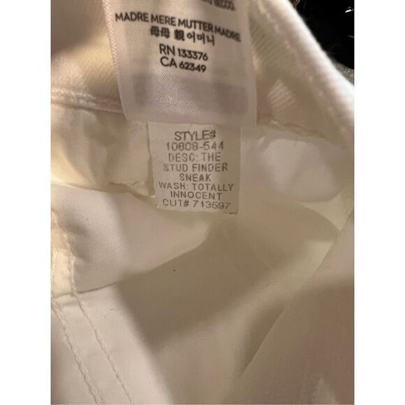 Mother Women's White The Stud Finder Sneak Utility Jeans Pants Size 29 NWOT - Picture 13 of 13